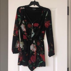 Floral Long-Sleeve Romper